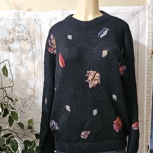 Lee Anderson Roymar NWOT 100% Alpaca Hand Made In Bolivia Floral Sweater Large